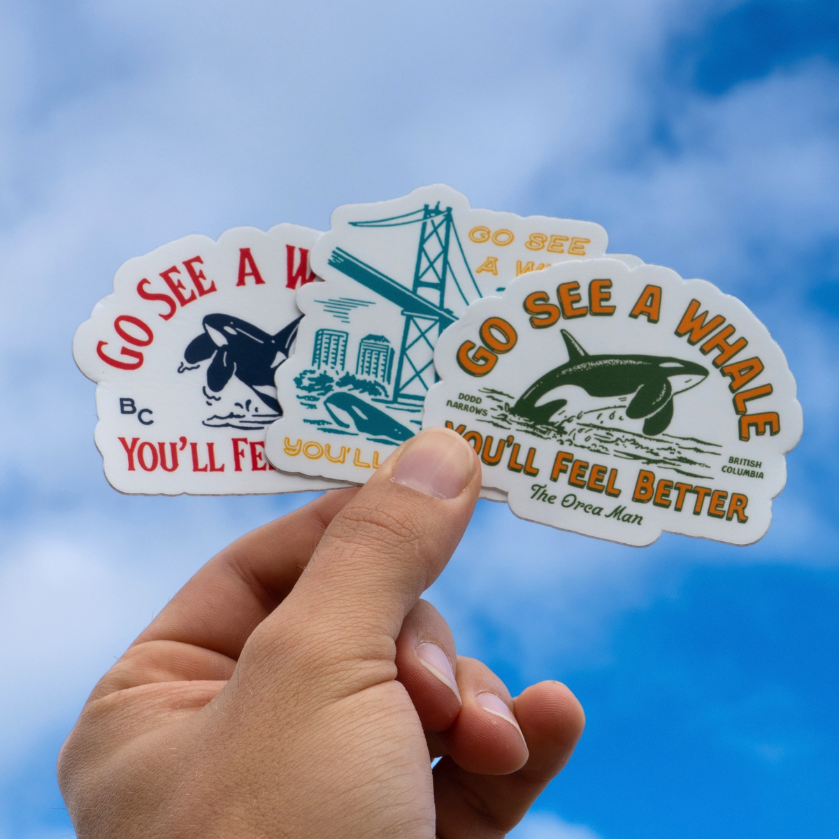 Go See a Whale series sticker pack