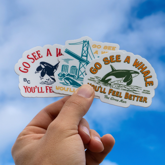 Go See a Whale series sticker pack