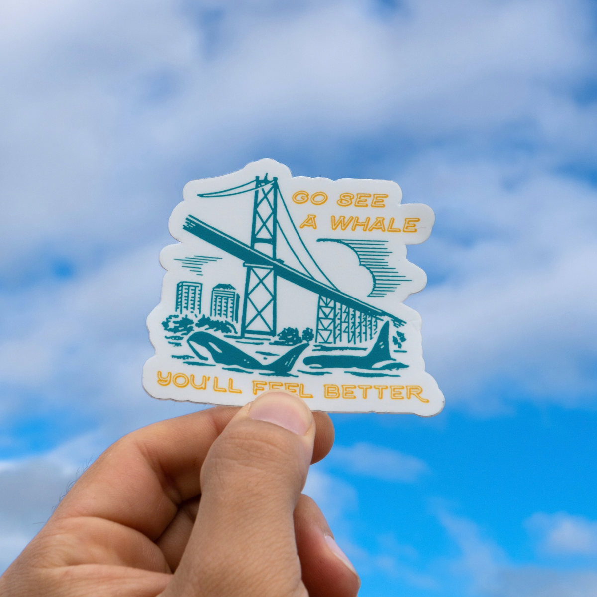 Go See a Whale series sticker pack