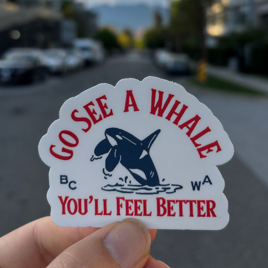 Go See a Whale V1 sticker